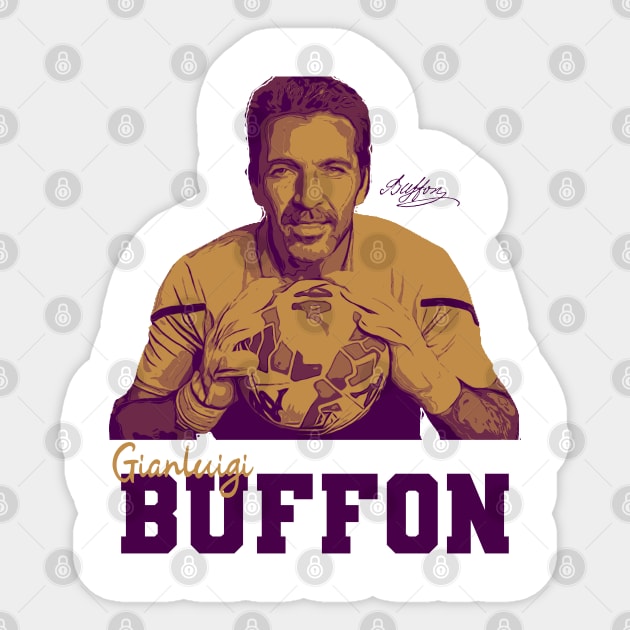 Gianluigi buffon brown vector Sticker by Aloenalone